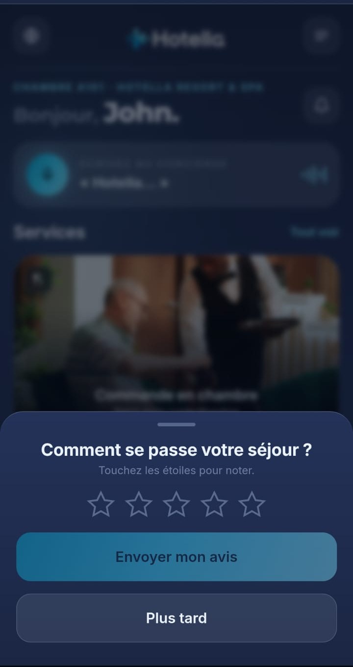 Guest App HOTELLA : Avis avant le départ
