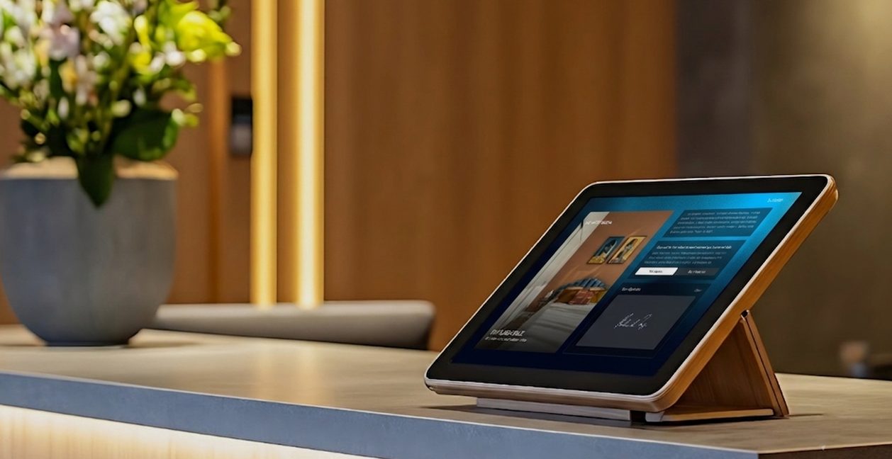 Tablette HOTELLA à la réception